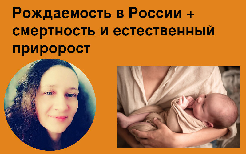 Рождаемость в России + смертность и естественный приророст