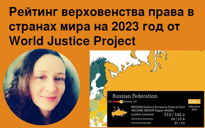 Рейтинг верховенства права в странах мира на 2023 год от World Justice Project 