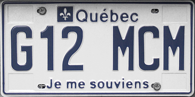 license plate car quebec