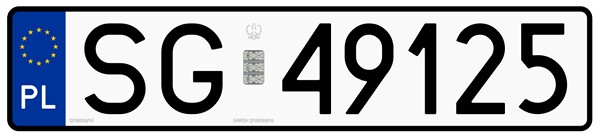 автомобильный номер Польши