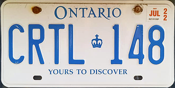 toronro car plate